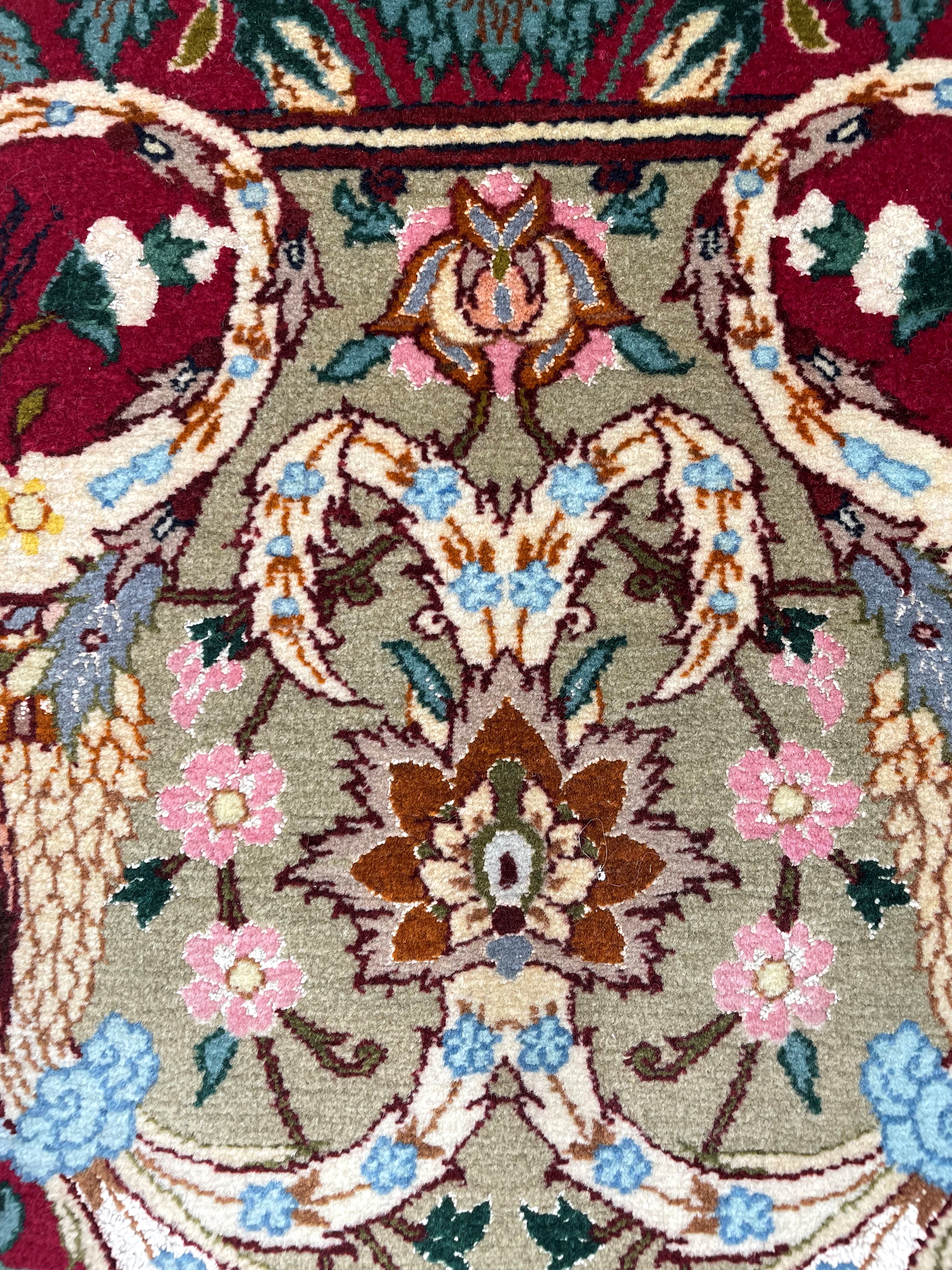 Tappeto Isfahan, in lana e seta, Persia, fine XX secolo