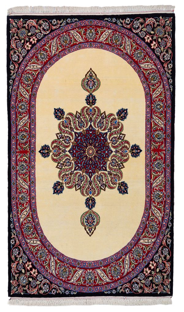 Isfahan silk rug. Persia