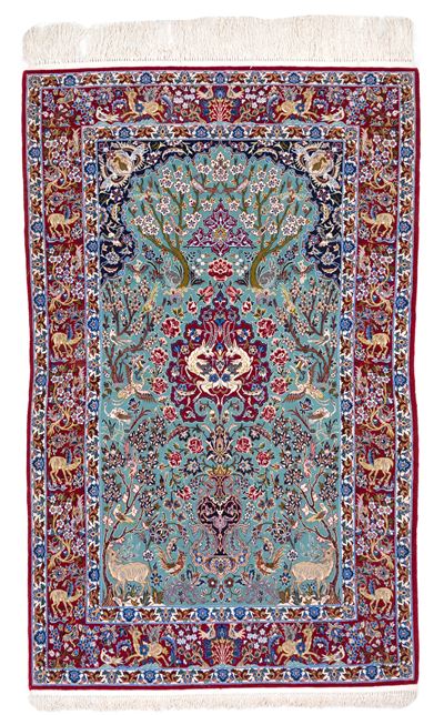 Isfahan, tappeto in lana e seta (Persia), seconda metà del XX secolo
