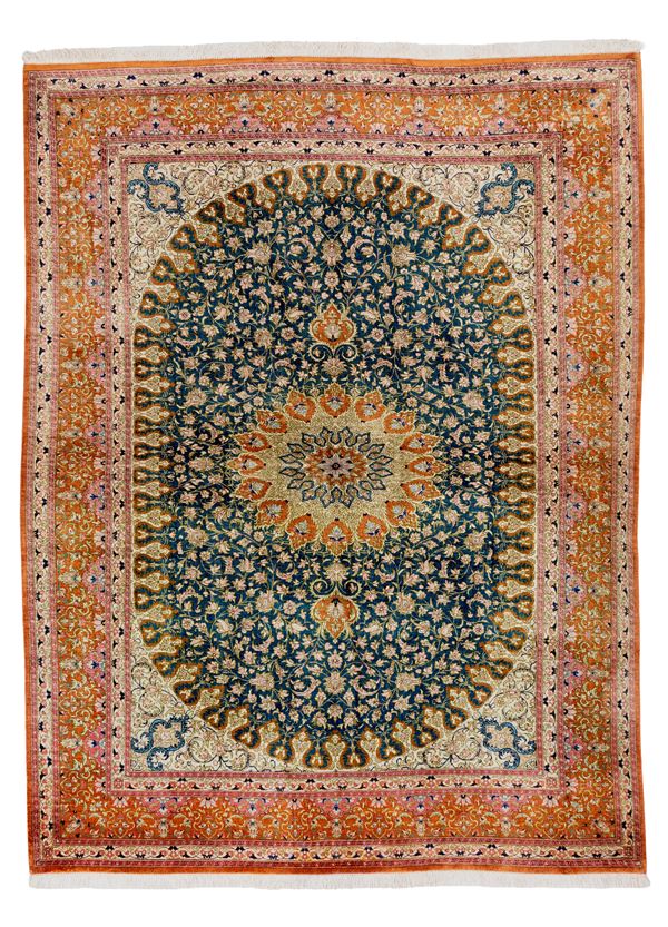 Qum silk rug. Persia