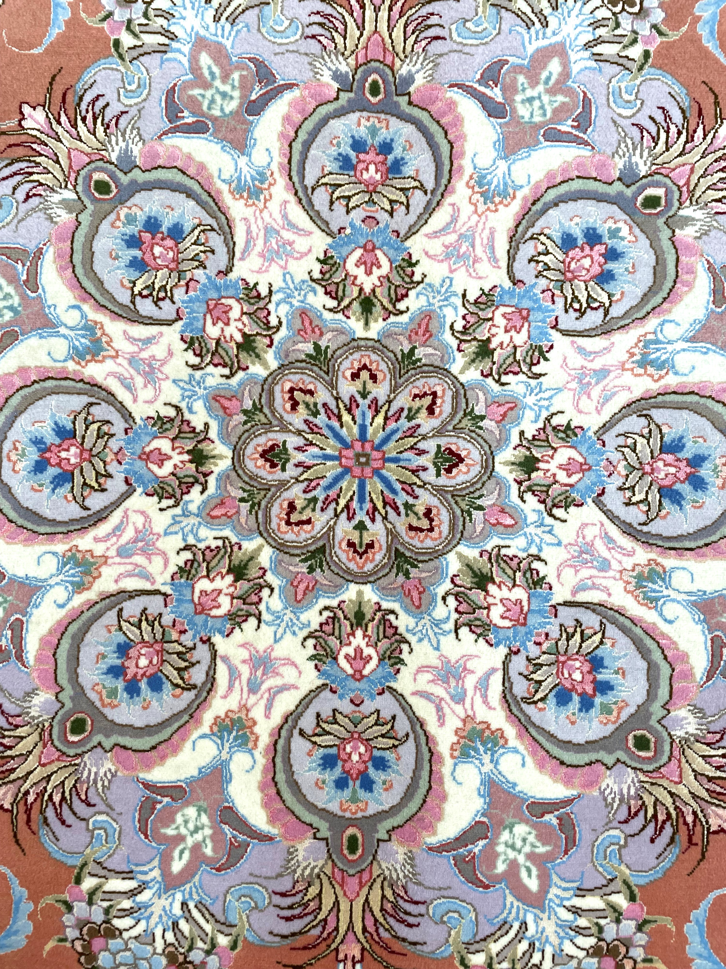 Tappeto Tabriz, 60 raj, in lana e seta, Persia