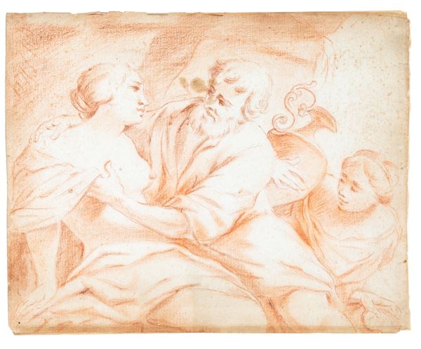 Red chalk drawing "ROMAN CHARITY"