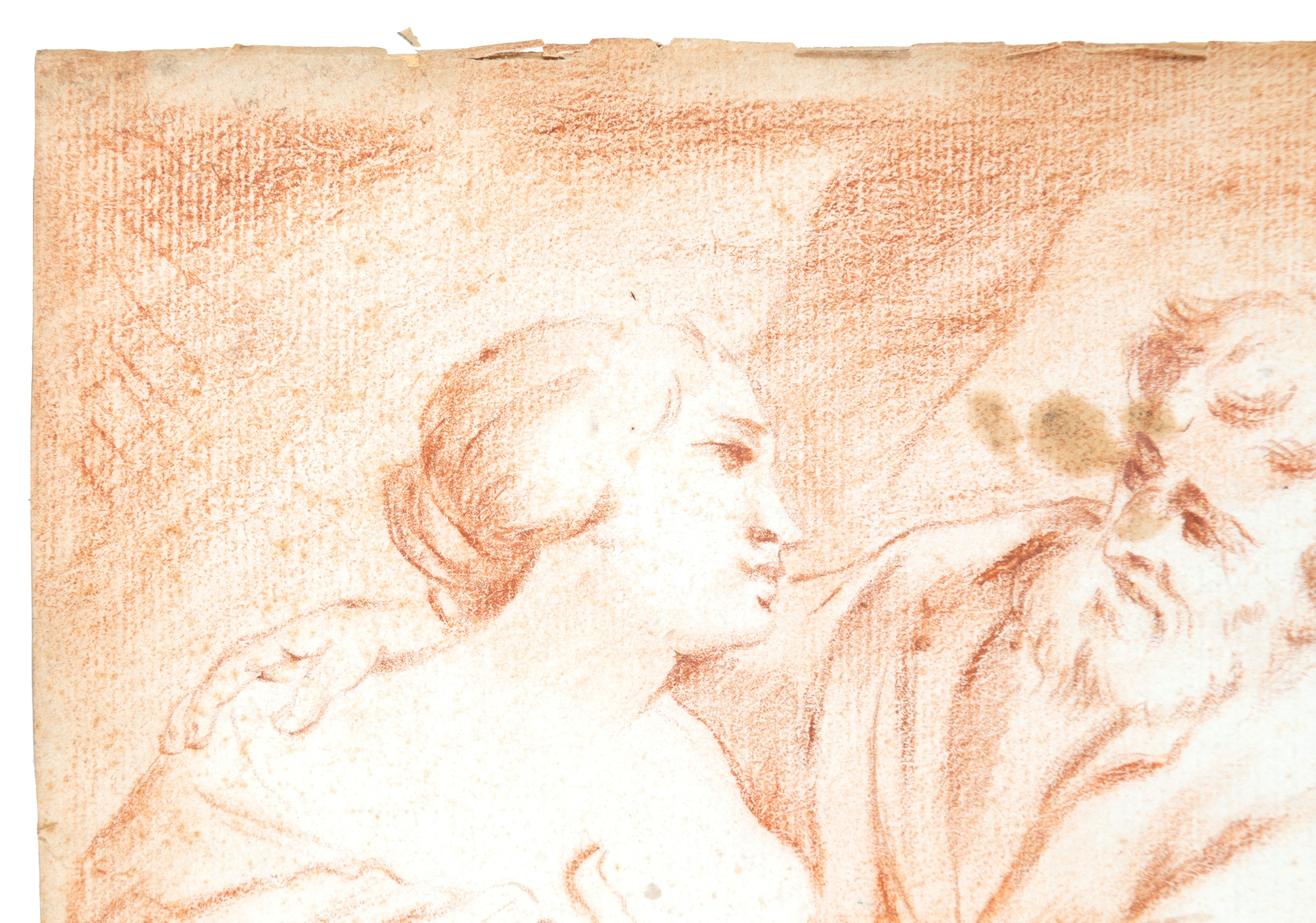 Disegno a sanguigna, La carità romana, XVIII secolo