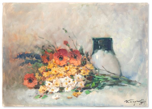 IVAN  KARPOFF - Painting "VASE AND FLOWERS"