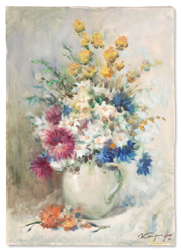 IVAN  KARPOFF - Painting "VASE OF FLOWERS"
