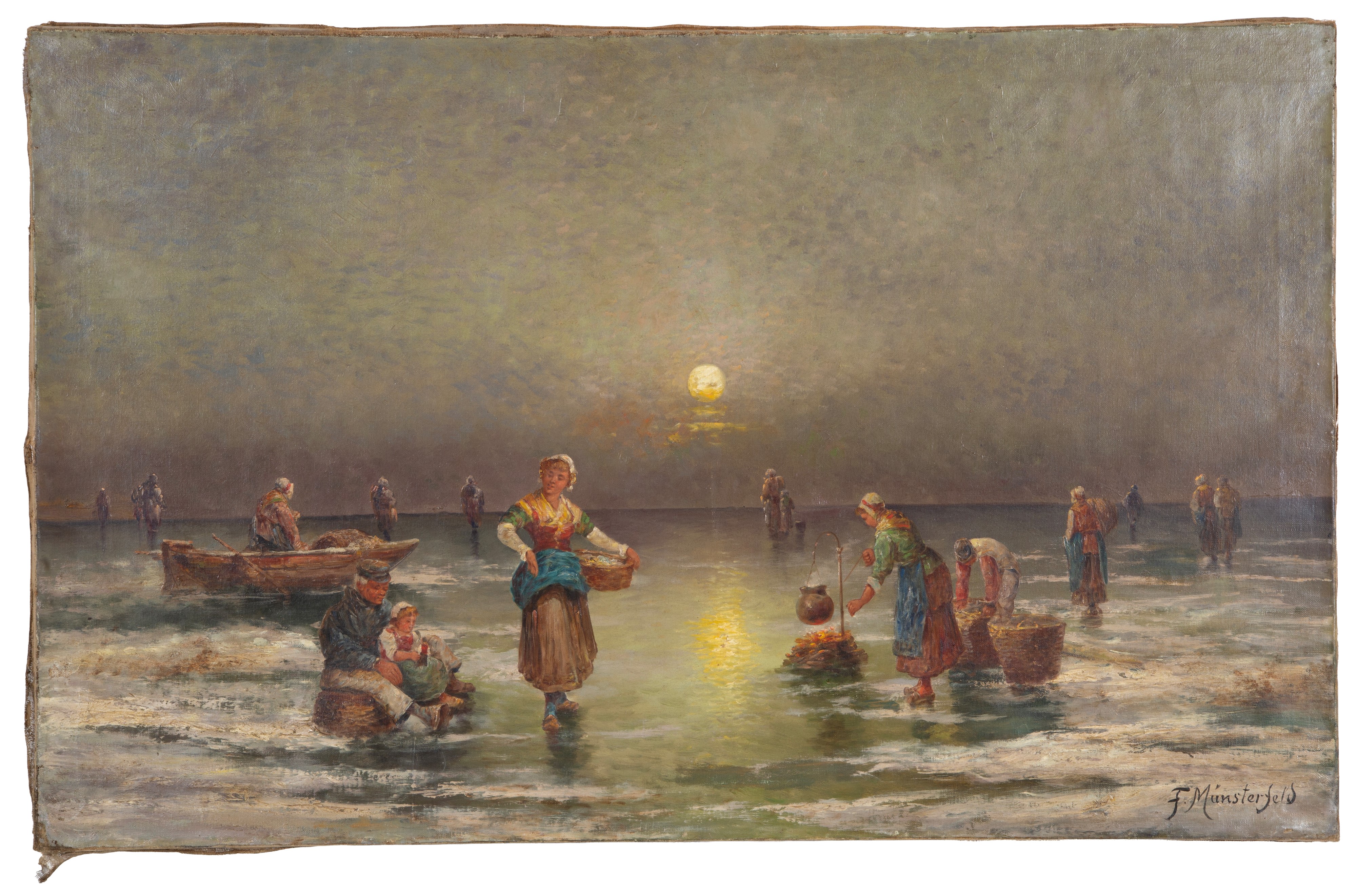 F. Münsterfeld - Dipinto "pescatrici"