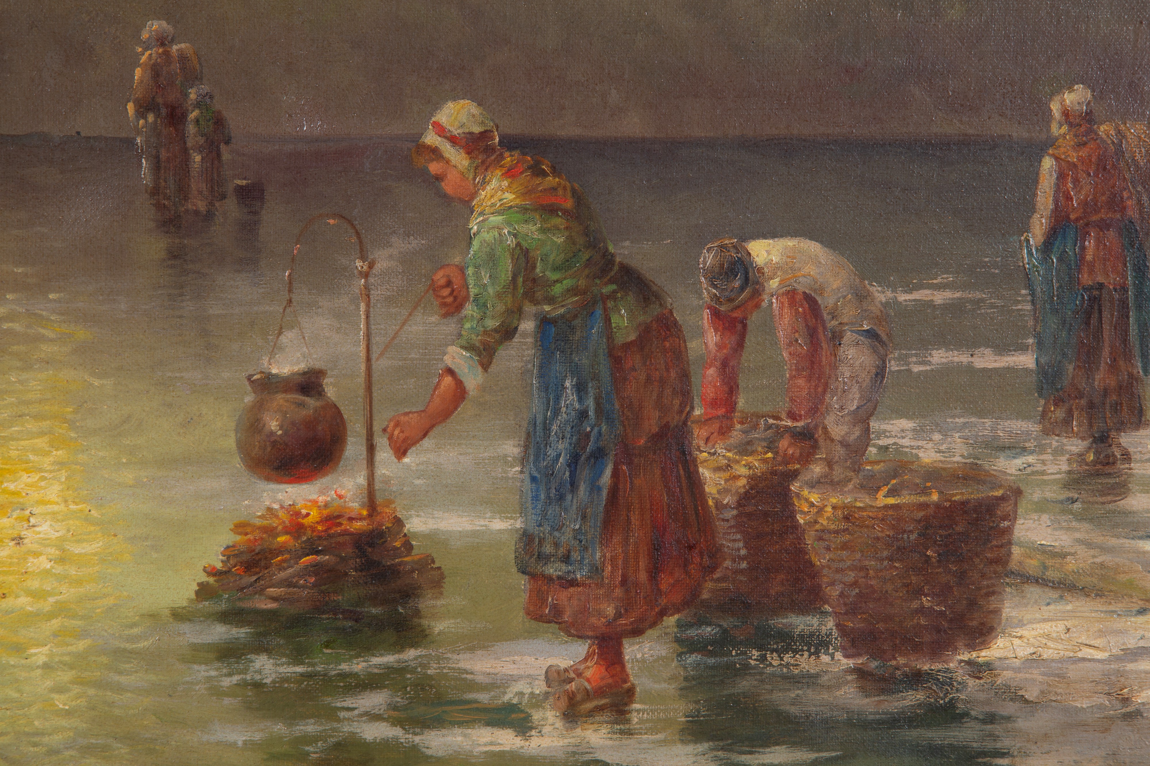 F. Münsterfeld - Dipinto "pescatrici"