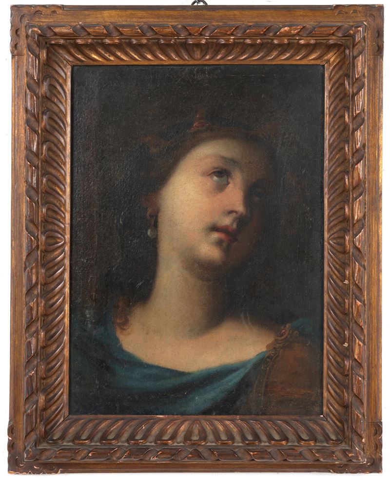 Dipinto, Volto di donna, olio su tela, XVIII secolo