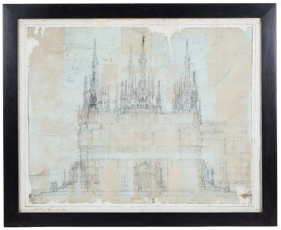 Palazzo di Atlante (disegno a matita)