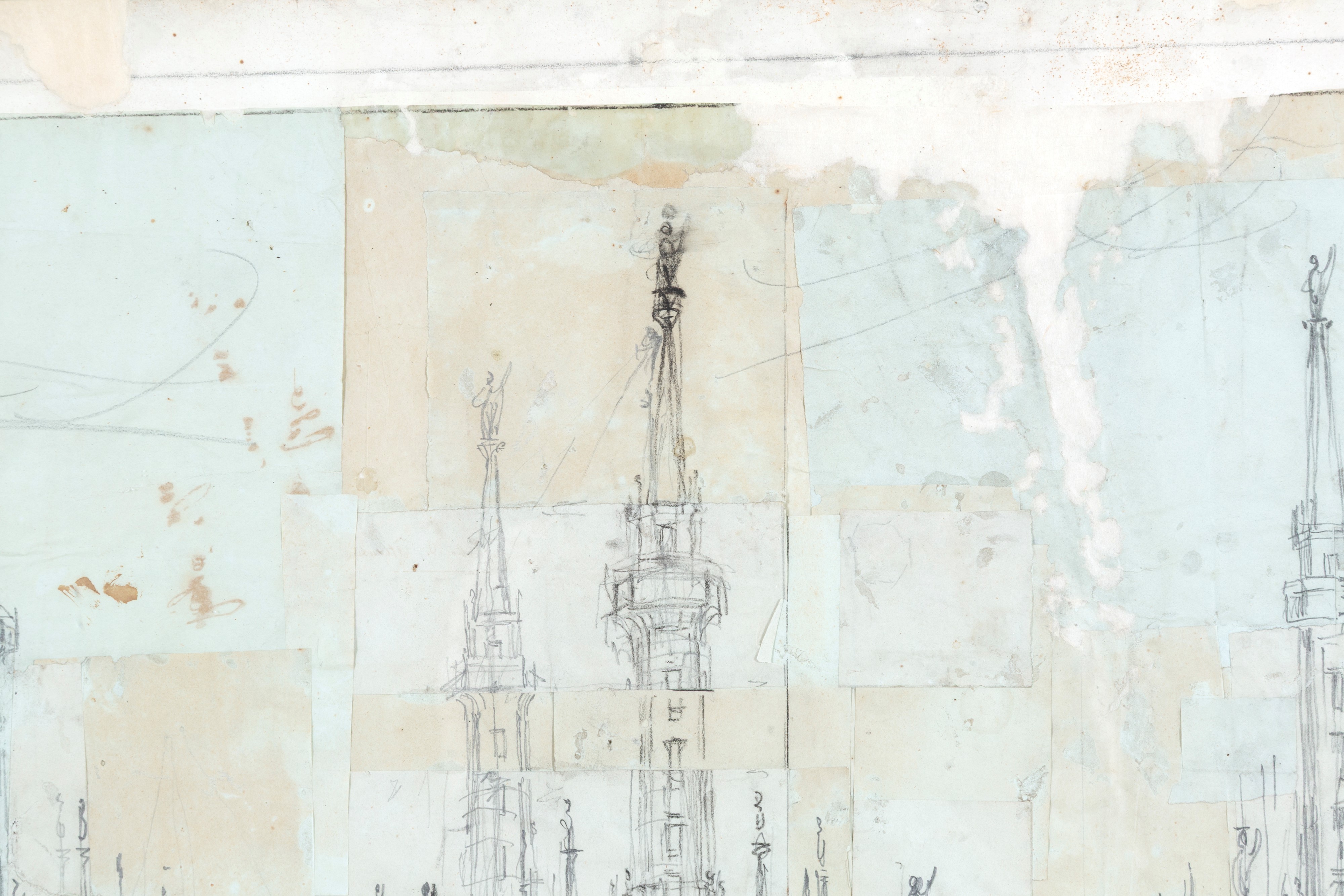 Placido Fabris - Palazzo di Atlante (disegno a matita)