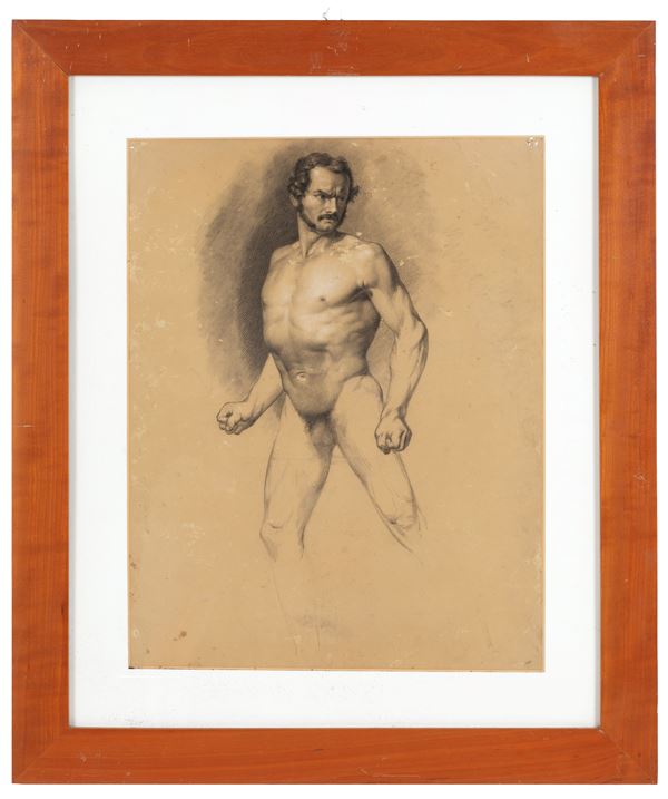 PLACIDO FABRIS - Drawing "MALE NUDE"