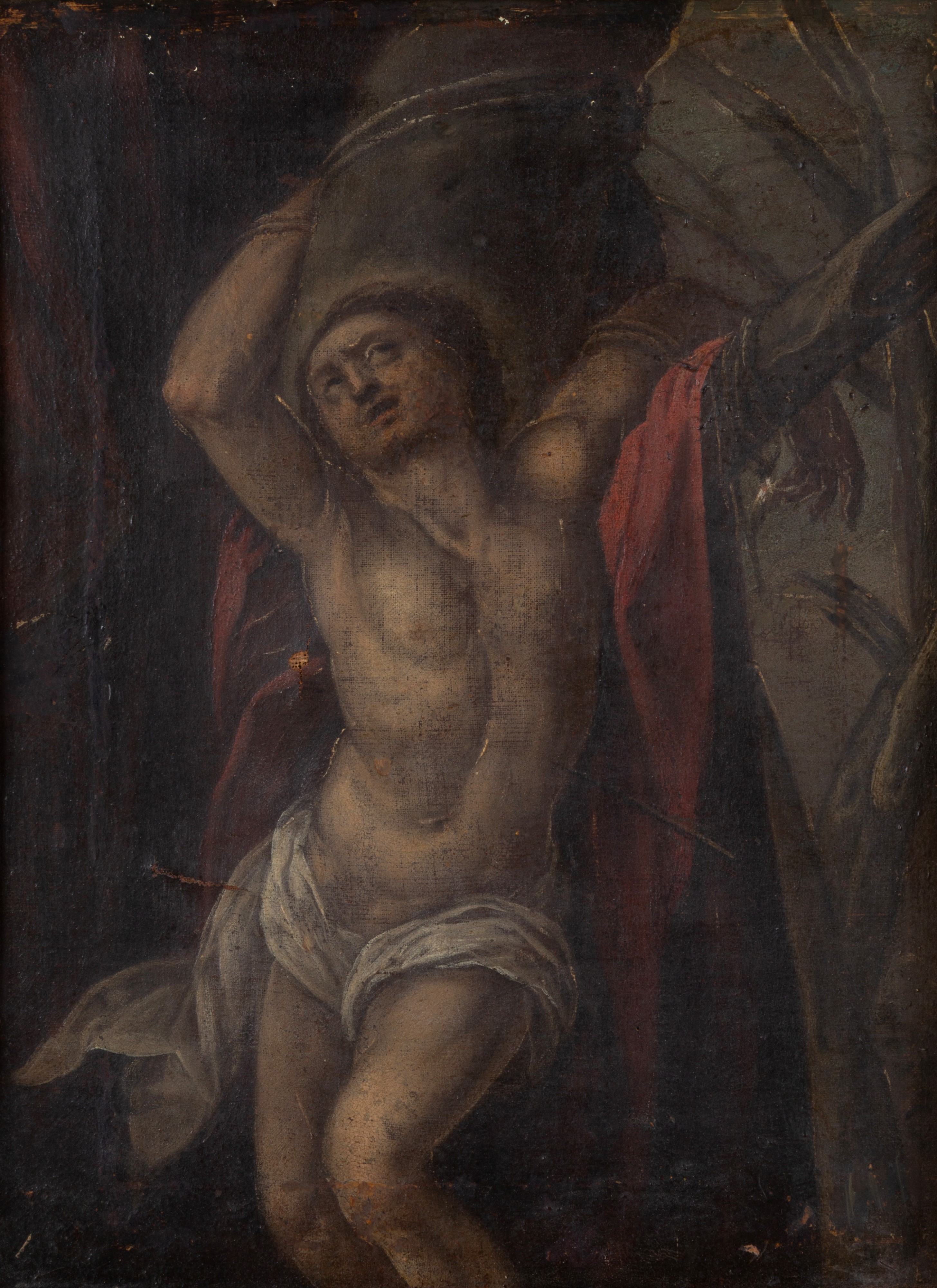 Dipinto raffigurante San Sebastiano, olio su tela, XVIII secolo