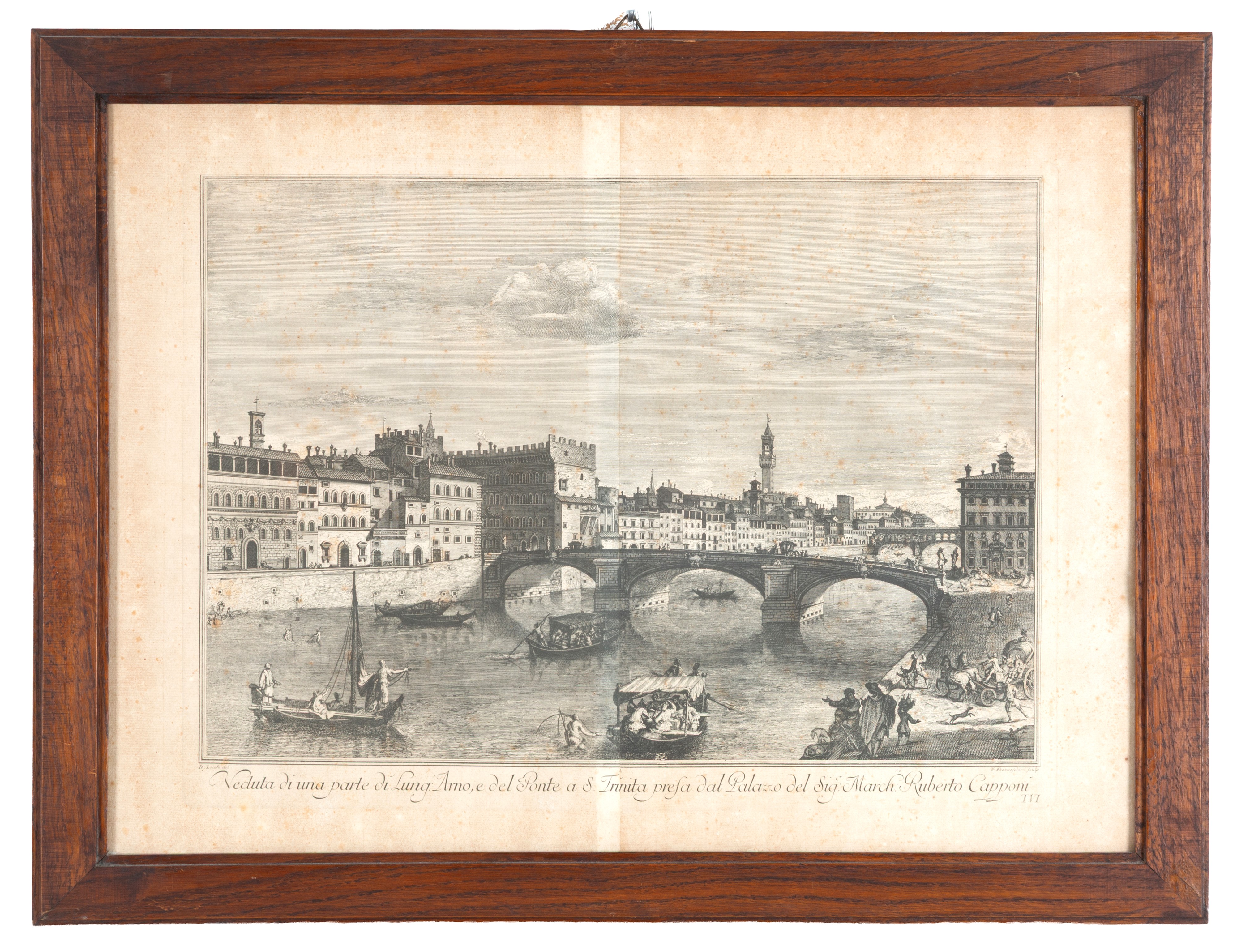 Giuseppe Zocchi - Vedute di Firenze (ciclo di quattro incisioni su carta)