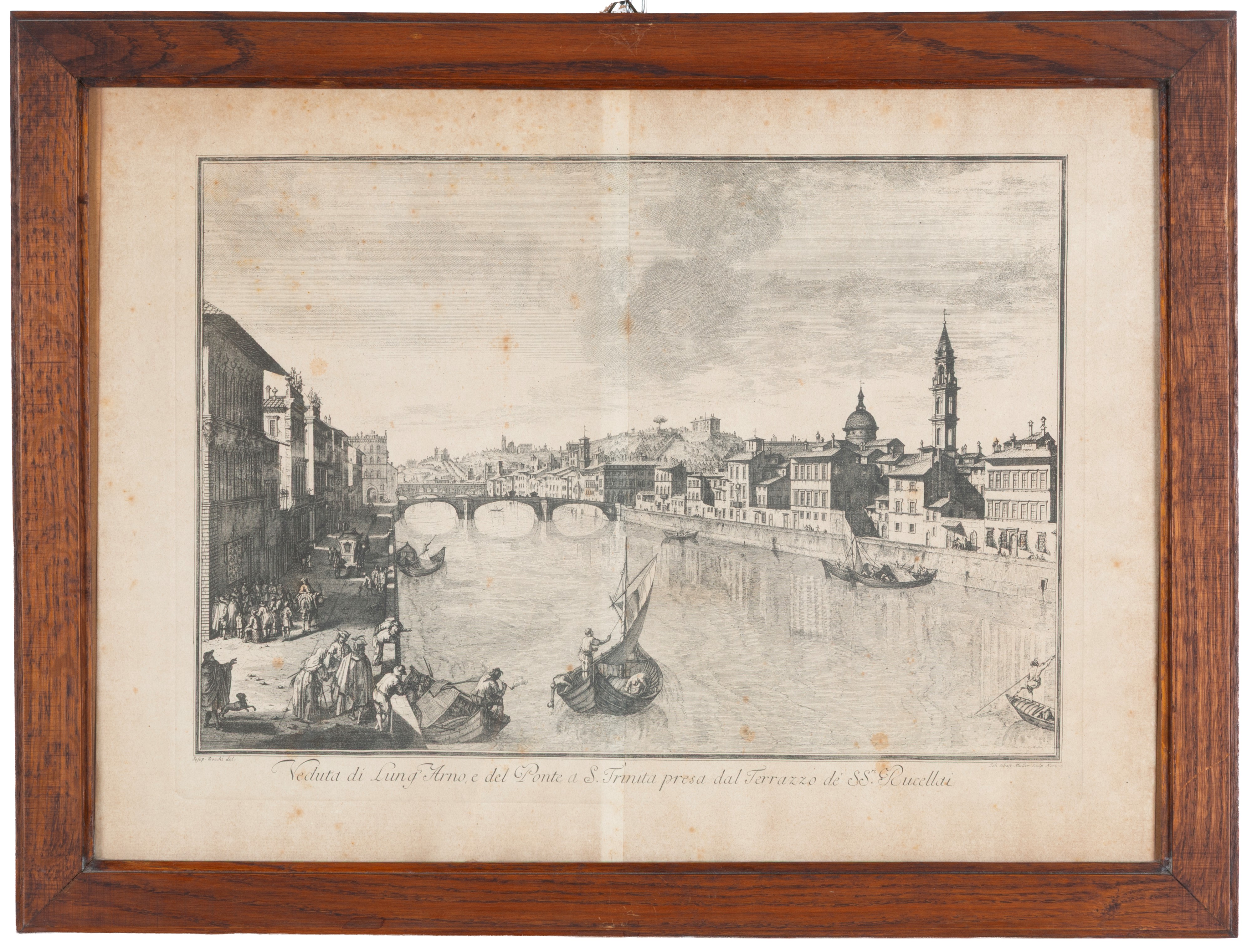 Giuseppe Zocchi - Vedute di Firenze (quattro incisioni)