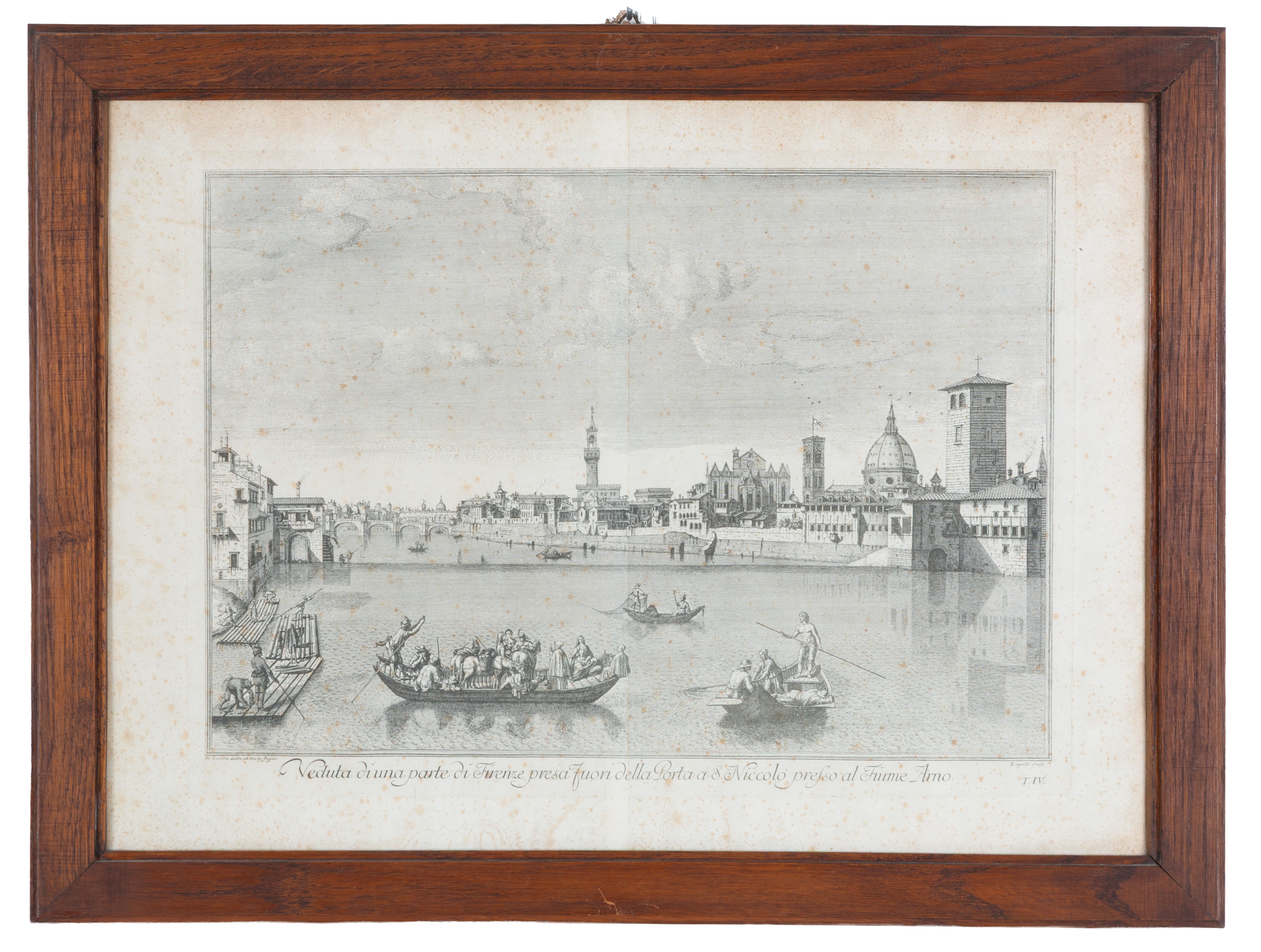 Giuseppe Zocchi - Quattro vedute di Firenze, incisioni (in cornice)