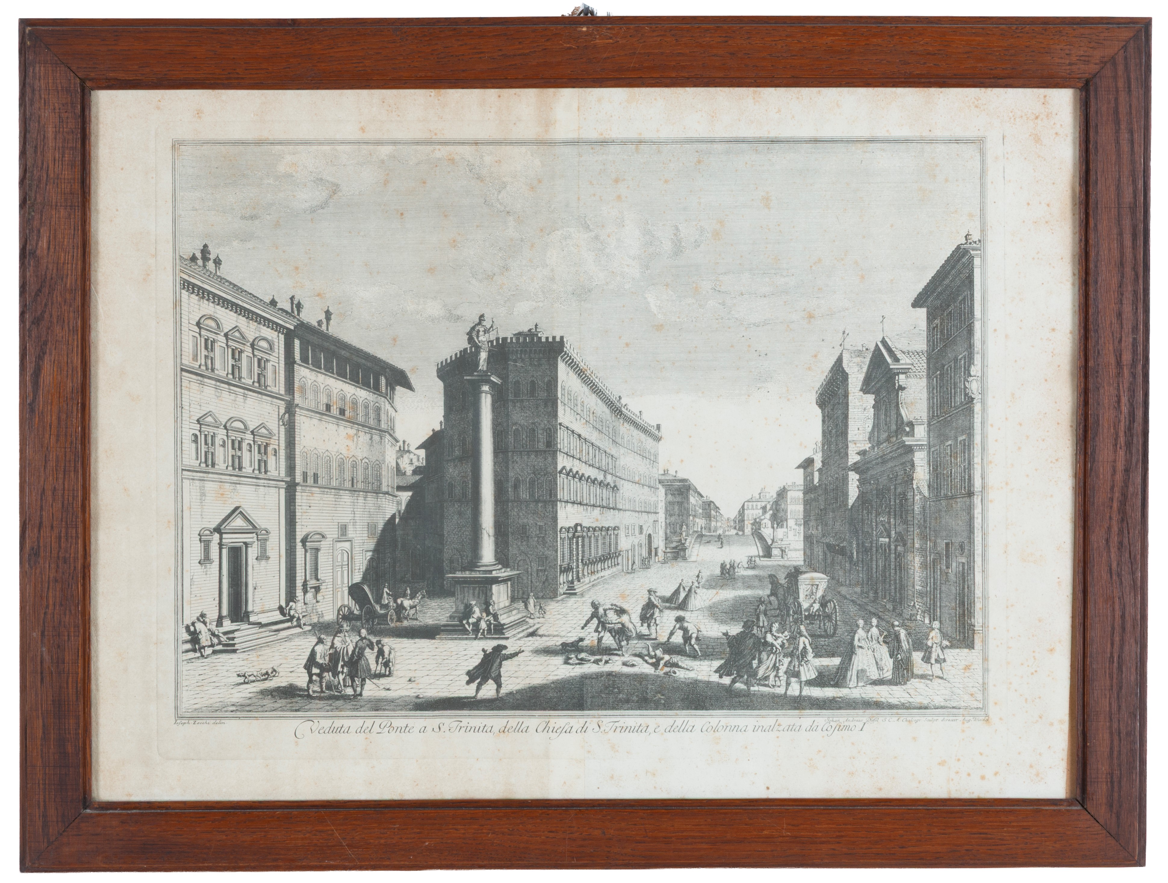 Giuseppe Zocchi - Quattro vedute di Firenze, incisioni (in cornice)