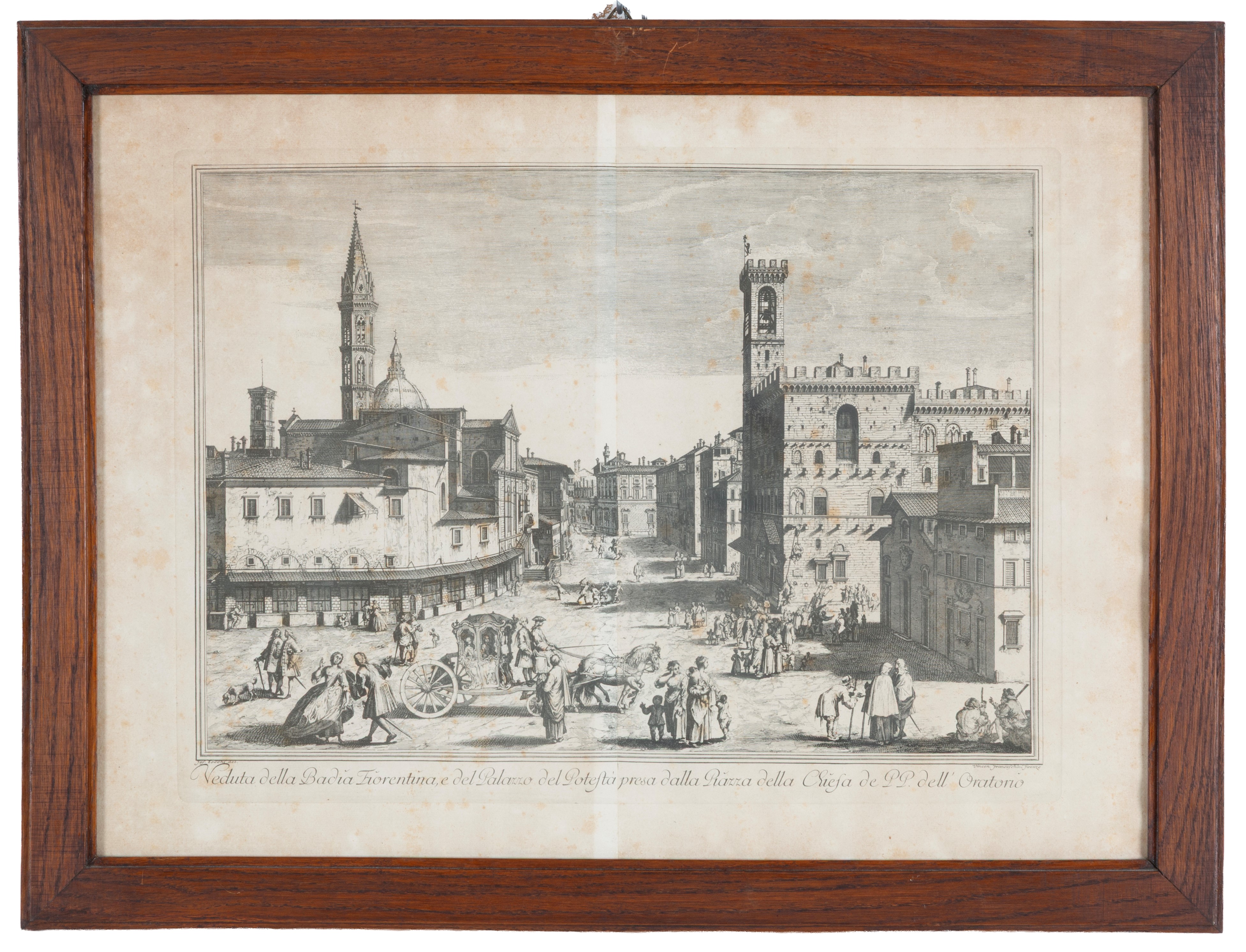 Giuseppe Zocchi - Quattro vedute di Firenze, incisioni (in cornice)