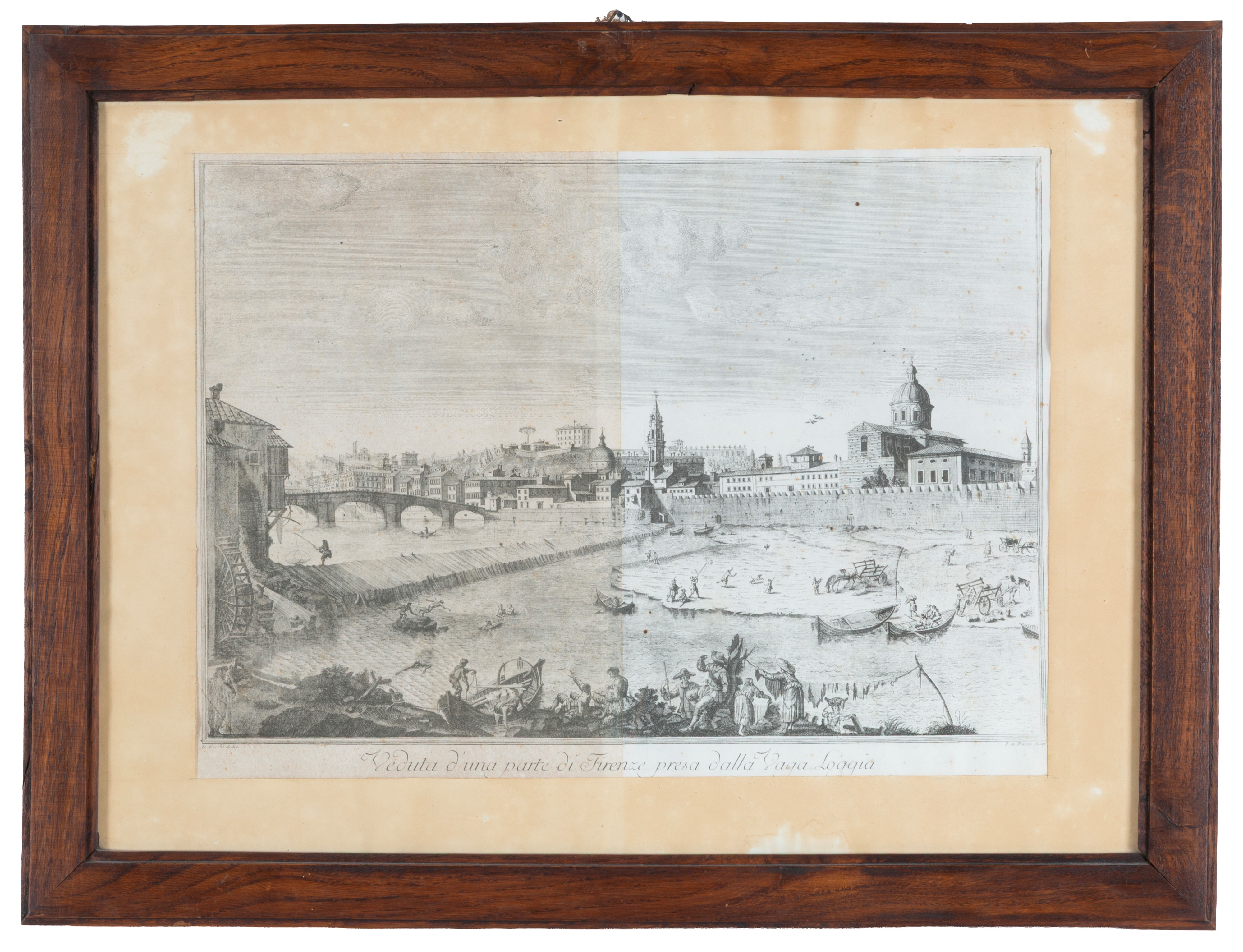 Giuseppe Zocchi - Quattro vedute di Firenze, incisioni (in cornice)