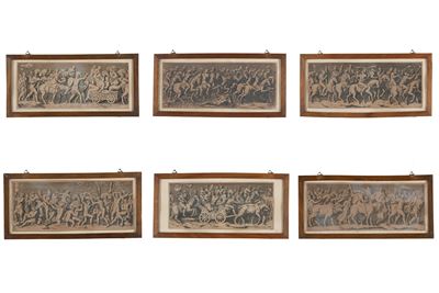 Sei incisioni, Scene di battaglia, XVIII secolo