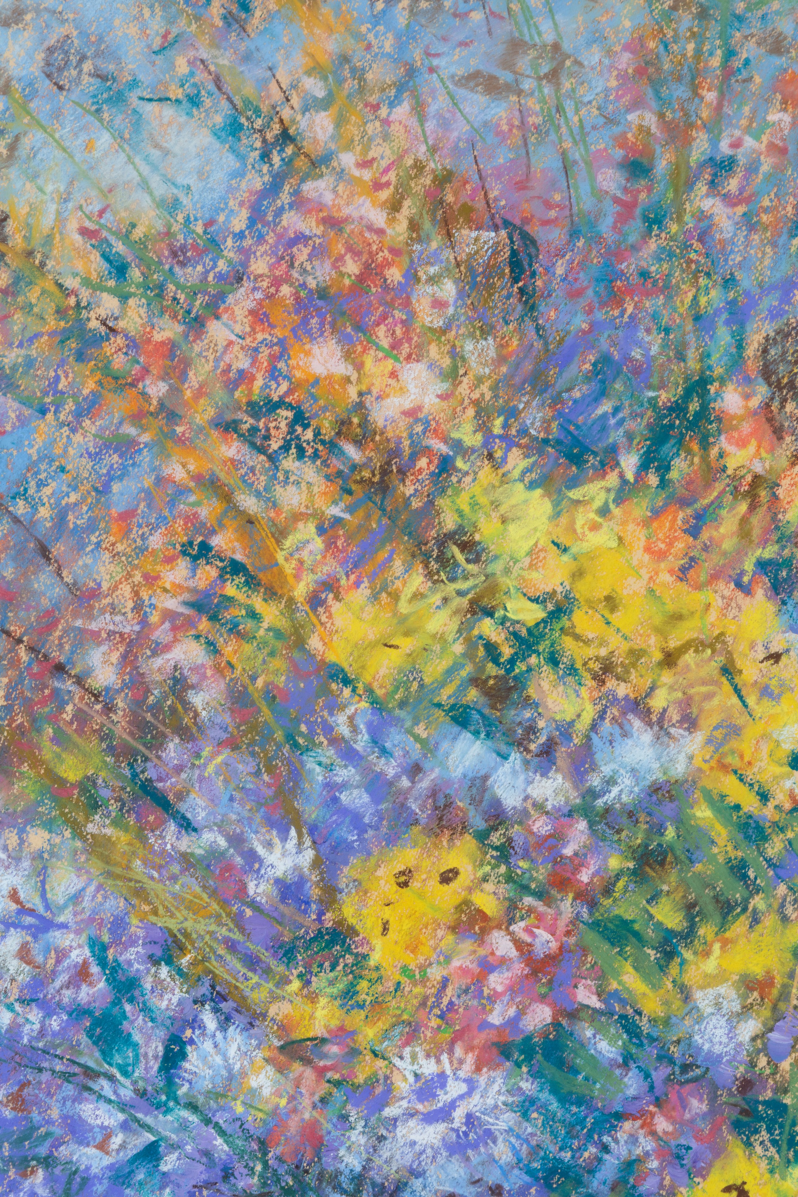 Michele Cascella - Fiori nel Senese, pastello su cartoncino (1975)