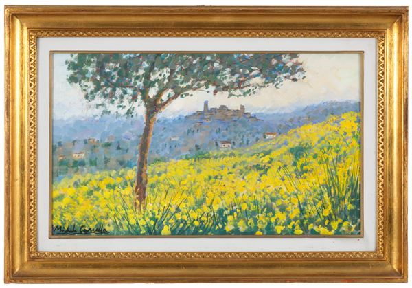 MICHELE CASCELLA - Painting "BROOMS IN SAN GIMINIANO"