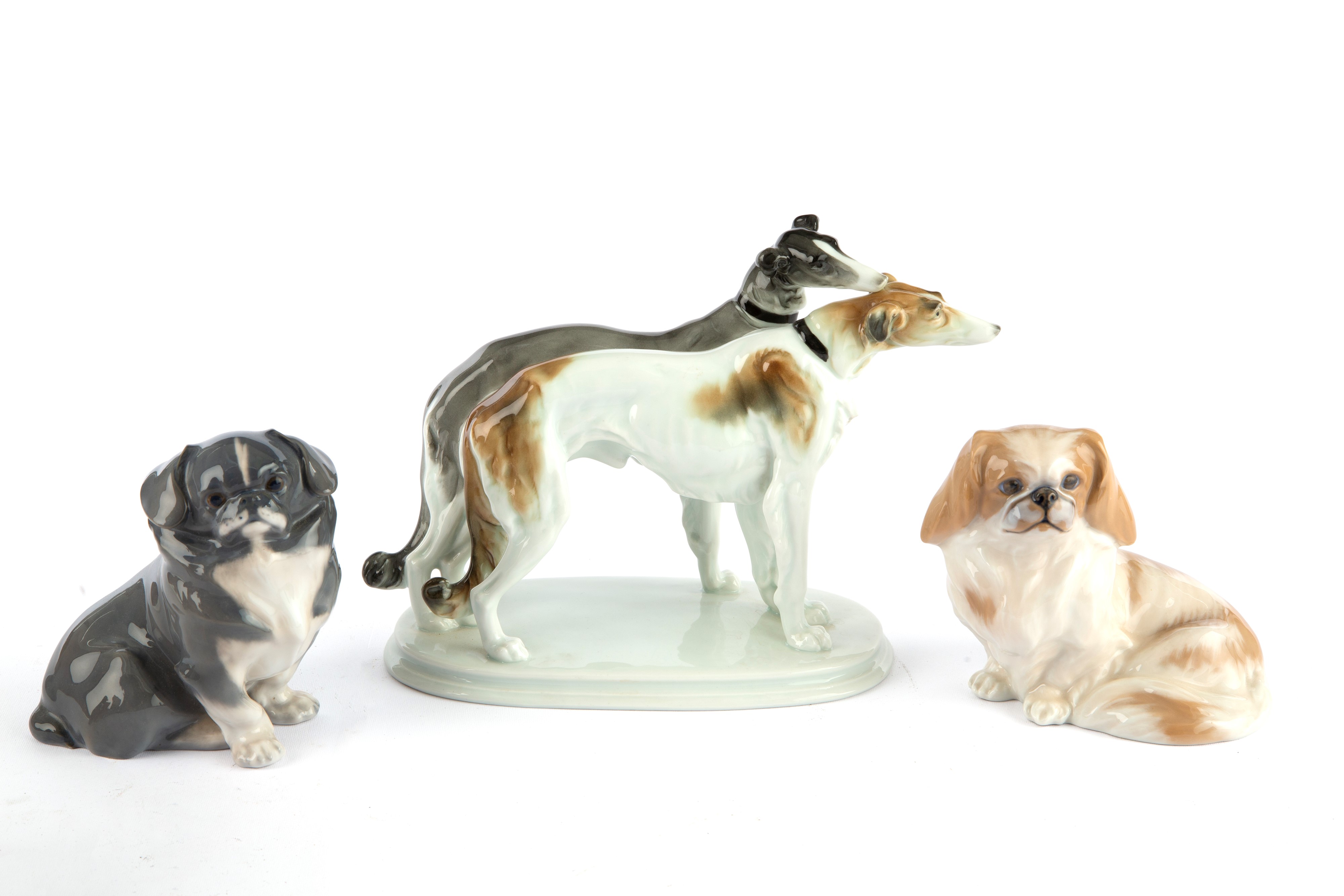 Dodici statuette di animali, porcellana, XX secolo