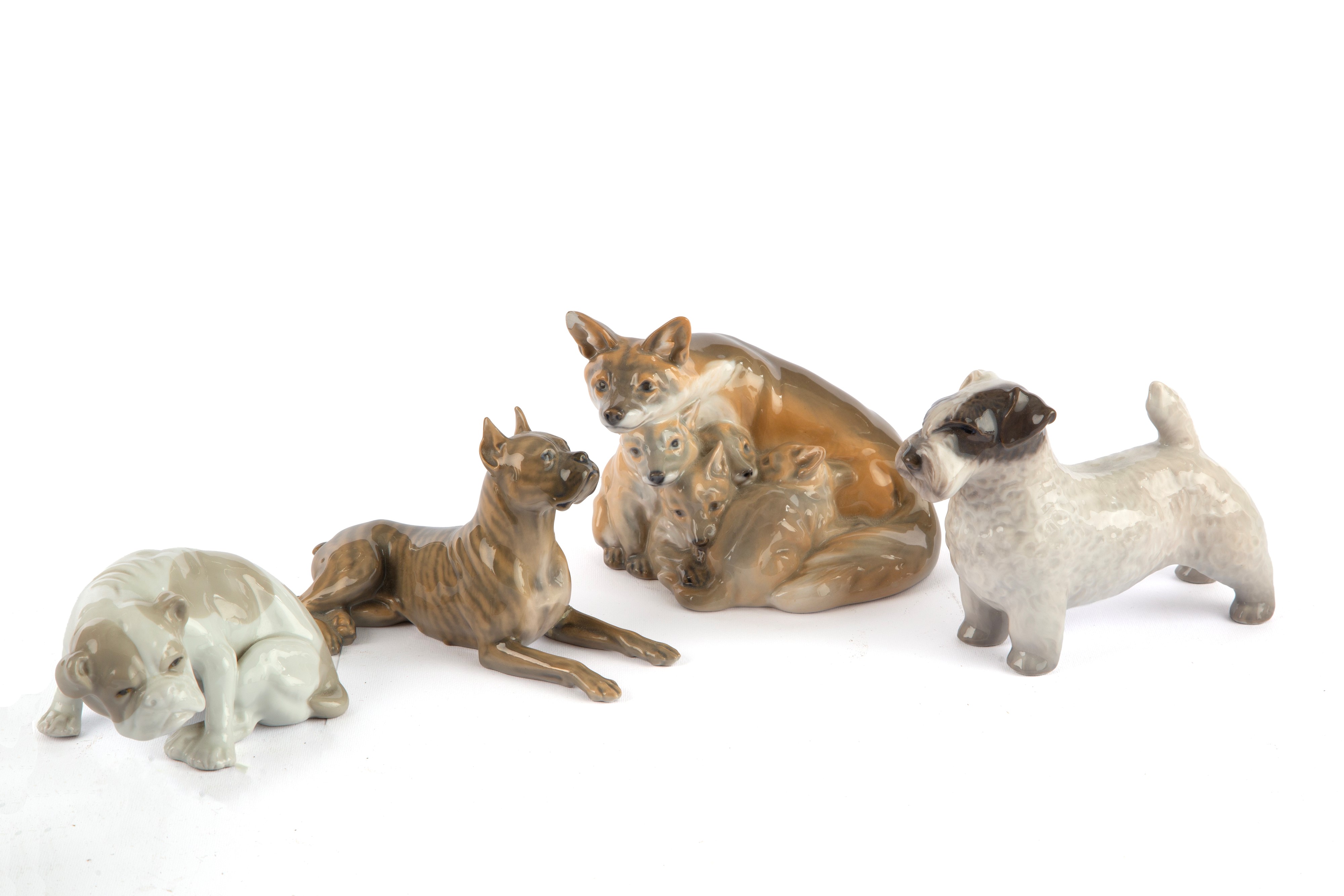 Dodici statuette di animali, porcellana, XX secolo