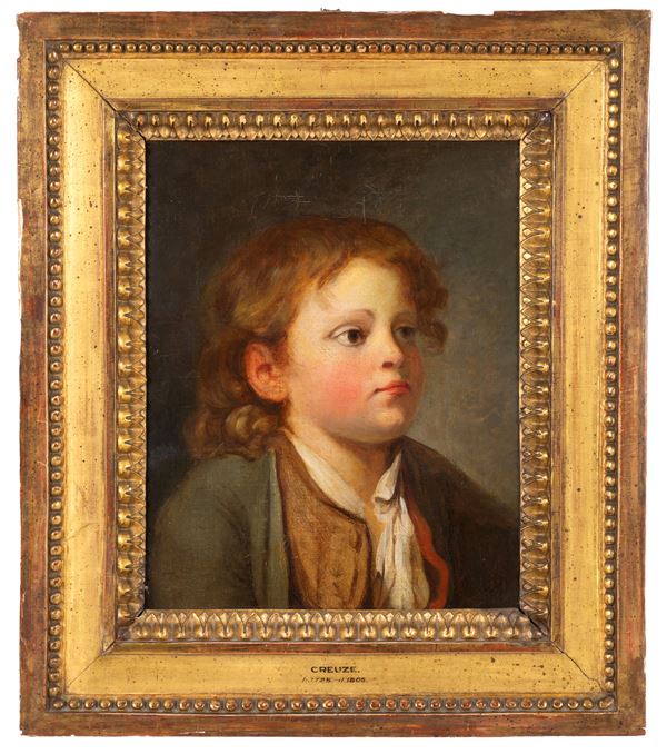 JEAN-BAPTISTE GREUZE - Painting "PORTRAIT OF CHILD"