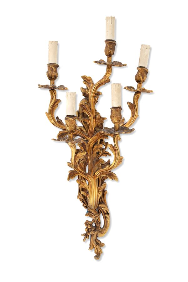 Five-light wall lamp