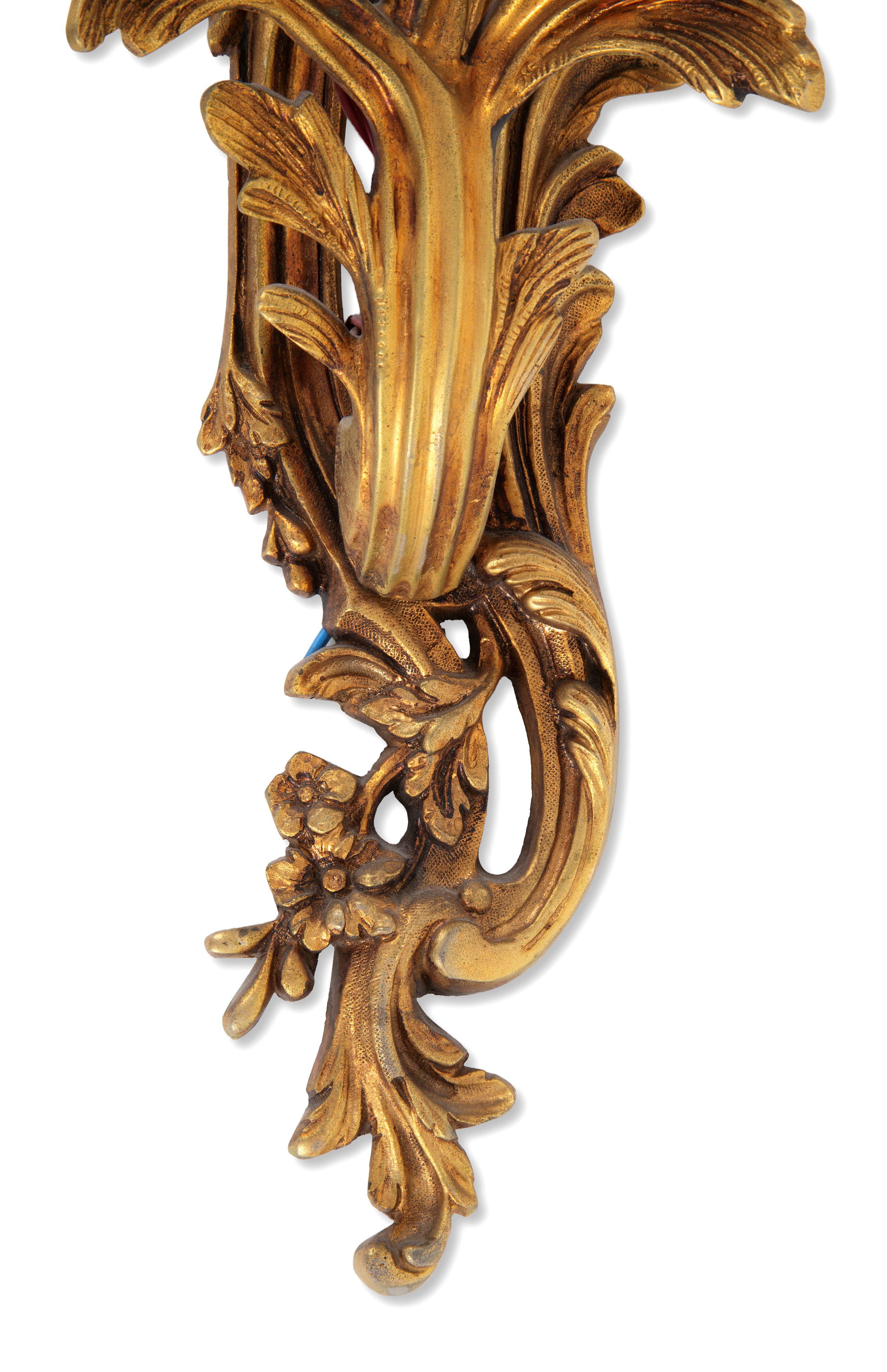 Applique a cinque luci, bronzo dorato (XX secolo)
