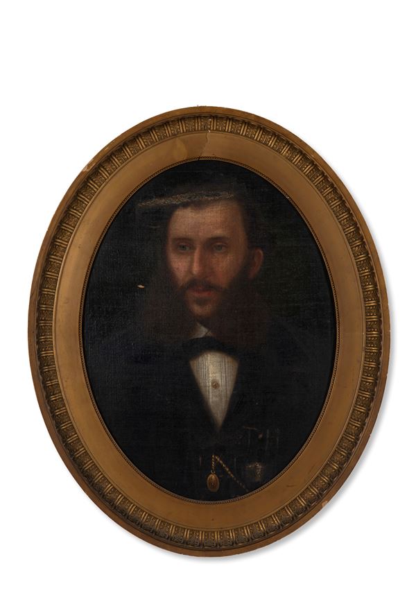 Oval painting "PORTRAIT OF A GENTLEMAN"