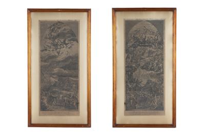 Jacopo Leonardis, Coppia di incisioni “Il giorno del giudizio” e “Il vitello d’oro” (1768 circa)
