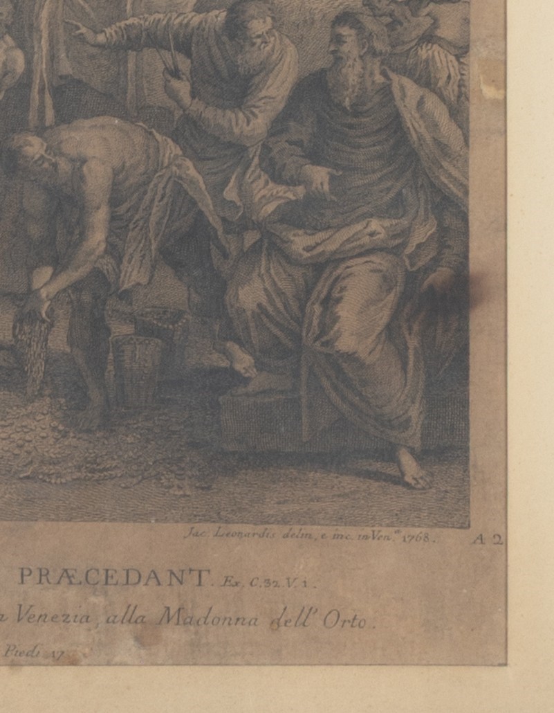 Jacopo Leonardis, Coppia di incisioni “Il giorno del giudizio” e “Il vitello d’oro” (1768 circa)
