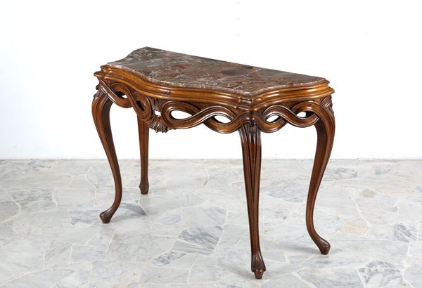 Console table with marble top