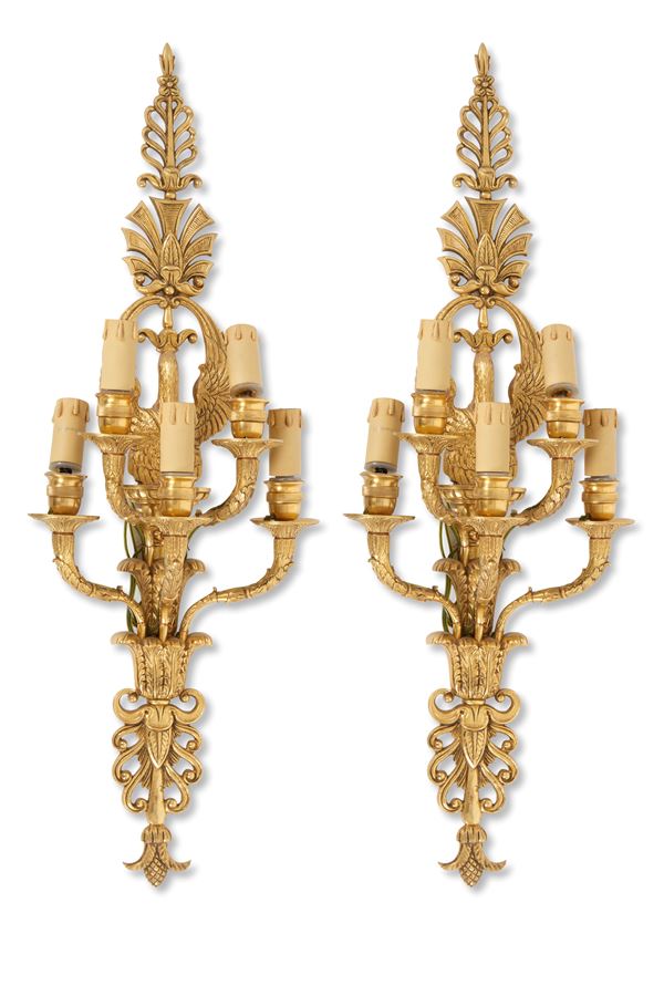 Pair of wall lamps