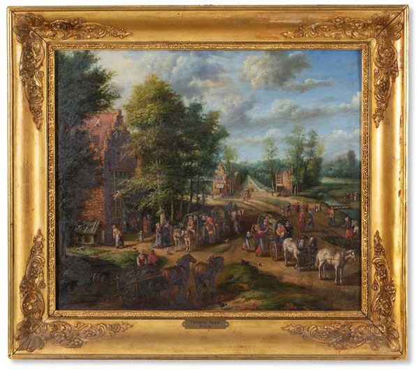 Painting "VILLAGE LIFE SCENE"