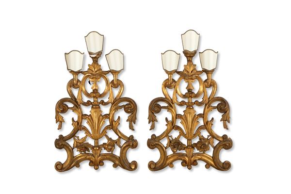 Pair of wall lamps