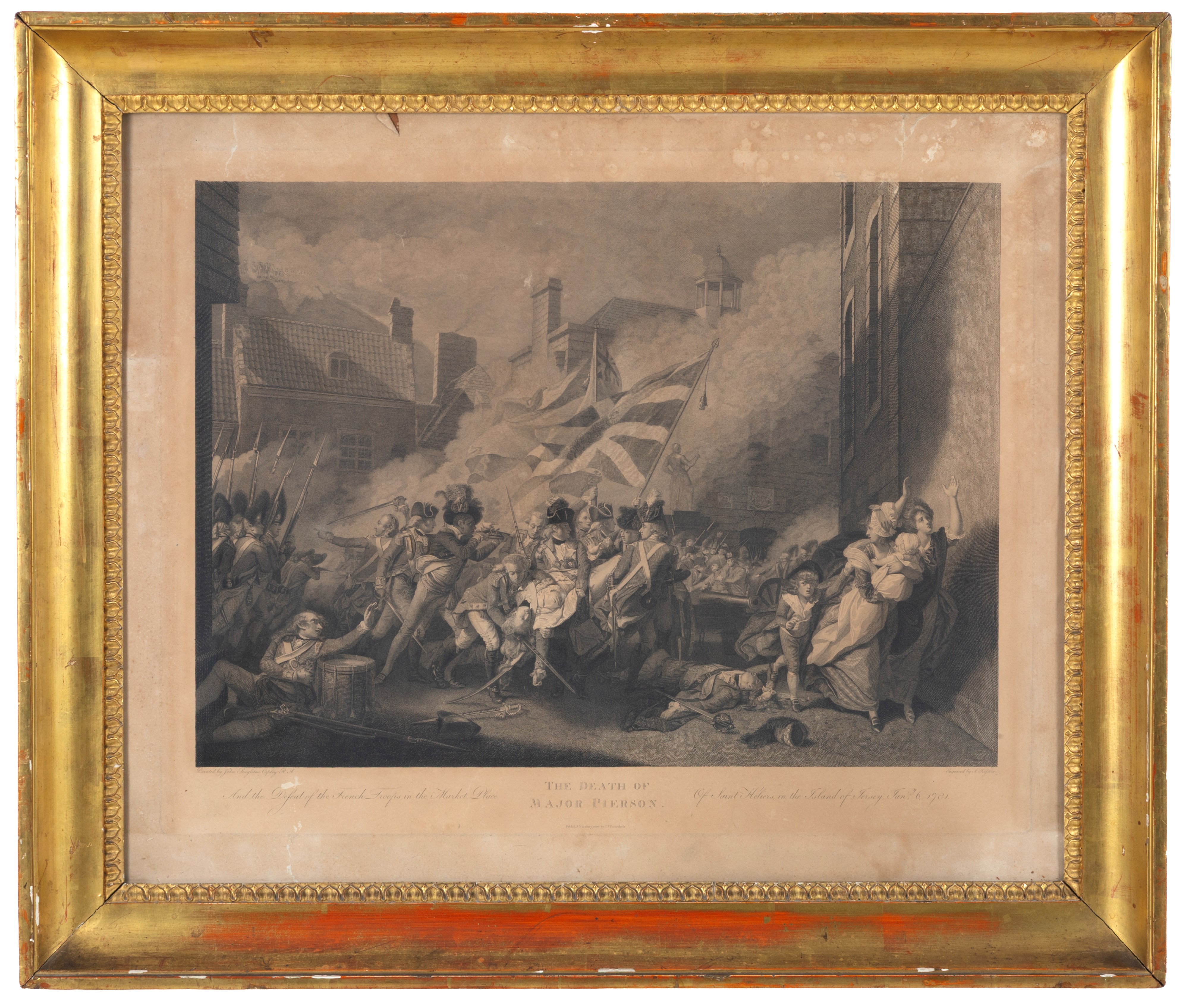 Johann Peter Krafft, John Singleton Copley - Coppia di incisioni “Battaglie”