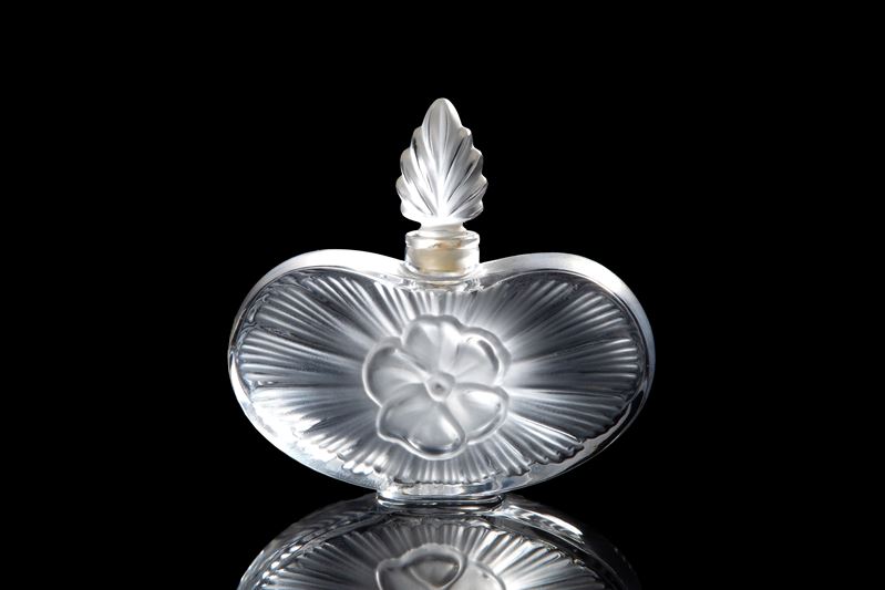 Marie-claude Lalique - Portaprofumo Clarisse, cristallo con tappo a foglia