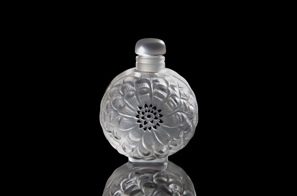 RENÉ JULES LALIQUE - Dahlia perfume holder. LALIQUE