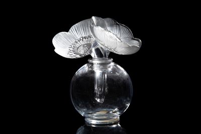 Lalique, Portaprofumo “Deux Anemones” in cristallo