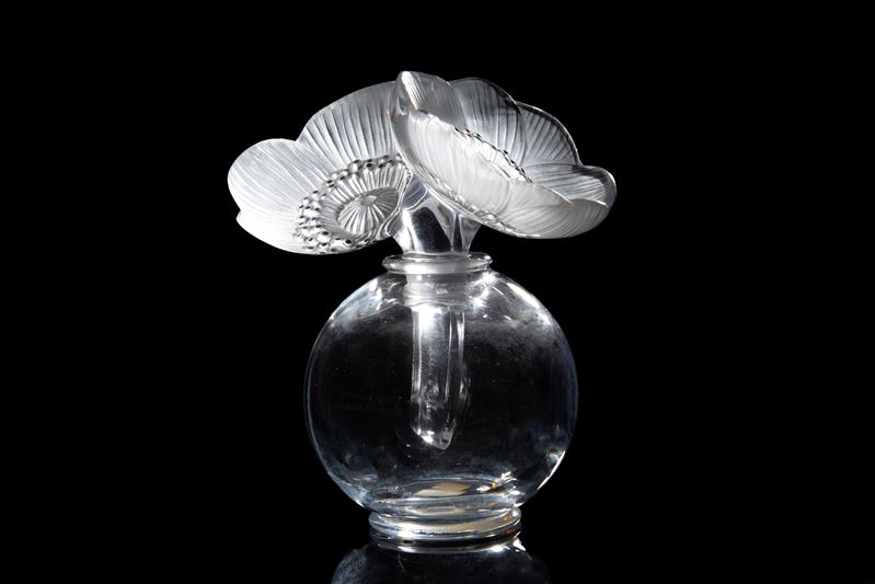 Lalique, Portaprofumo “Deux Anemones” in cristallo