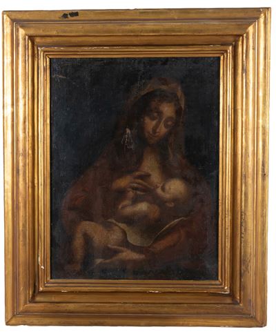Dipinto, Madonna del Latte, olio su tela (fine XVII–inizi XVIII secolo)