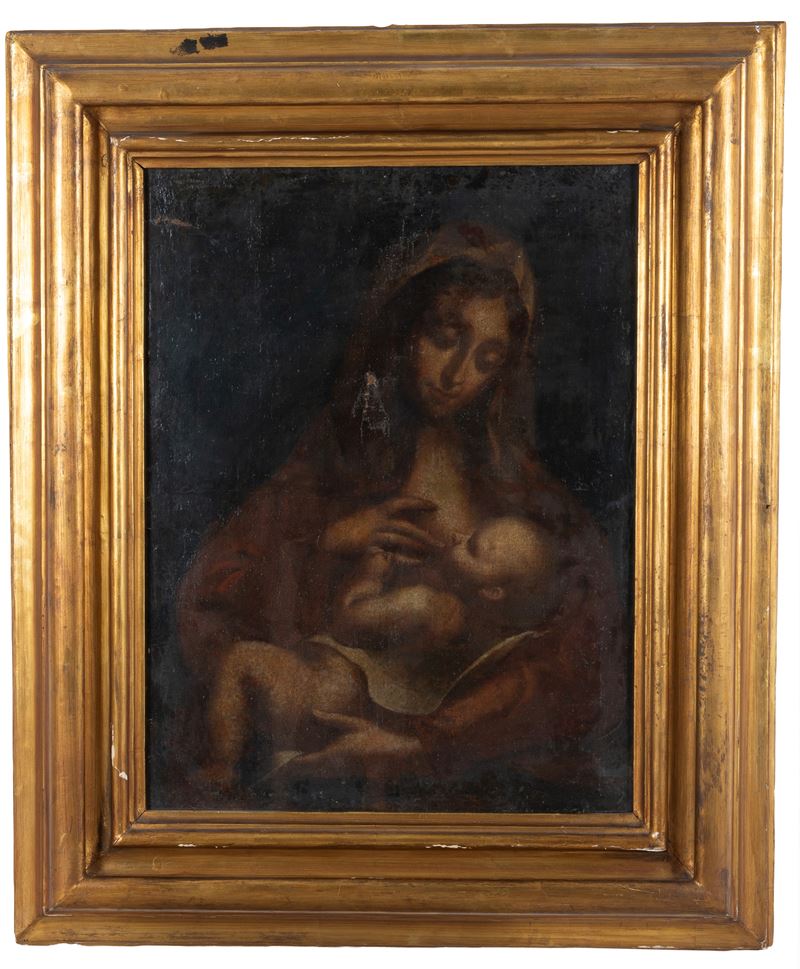 Dipinto, Madonna del Latte, olio su tela (fine XVII–inizi XVIII secolo)