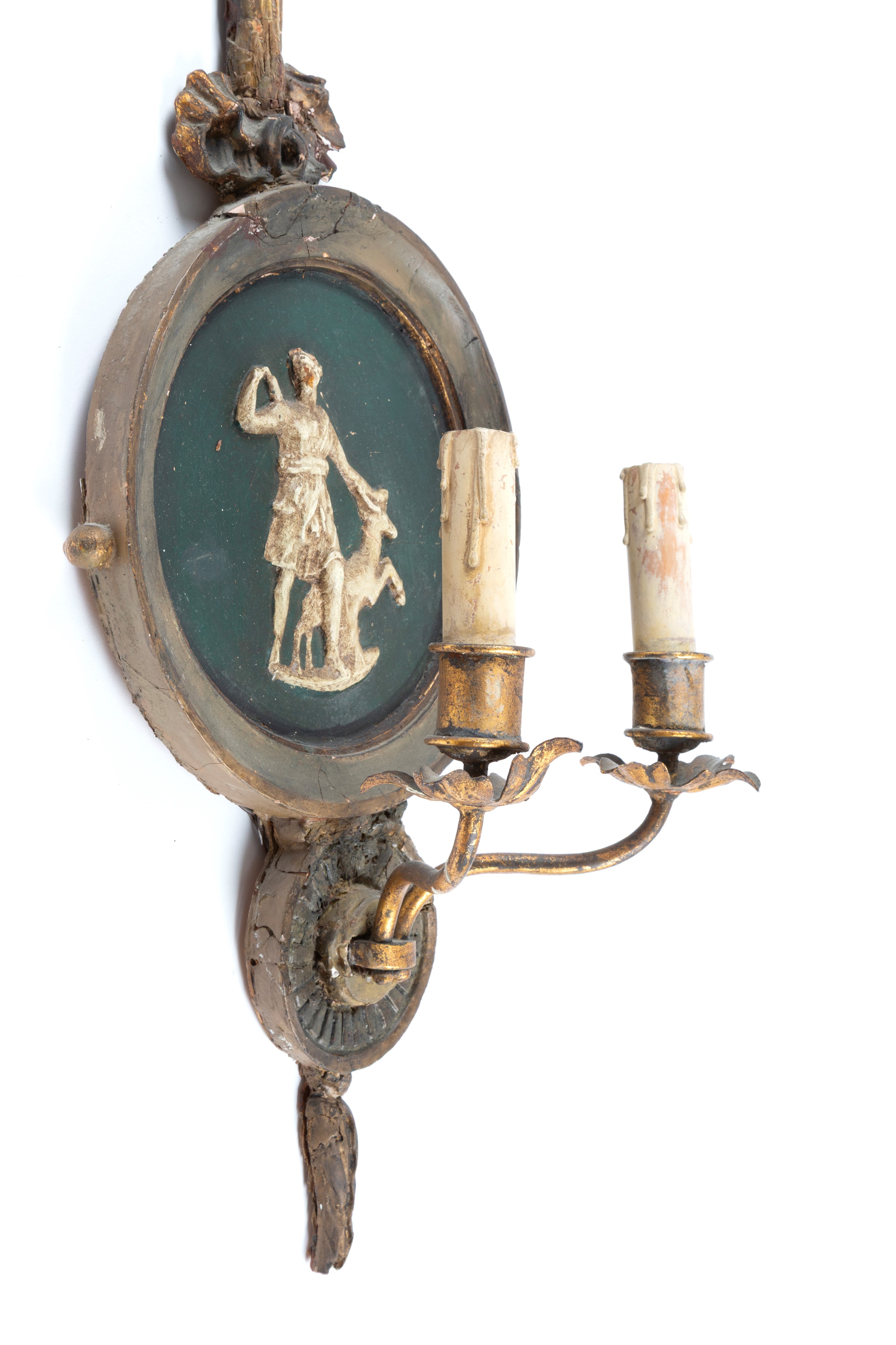 Applique in legno e metallo dorato, Tre esemplari (XIX secolo)