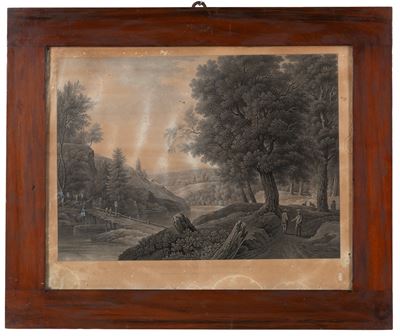 Paesaggio con figure e animali (incisione)