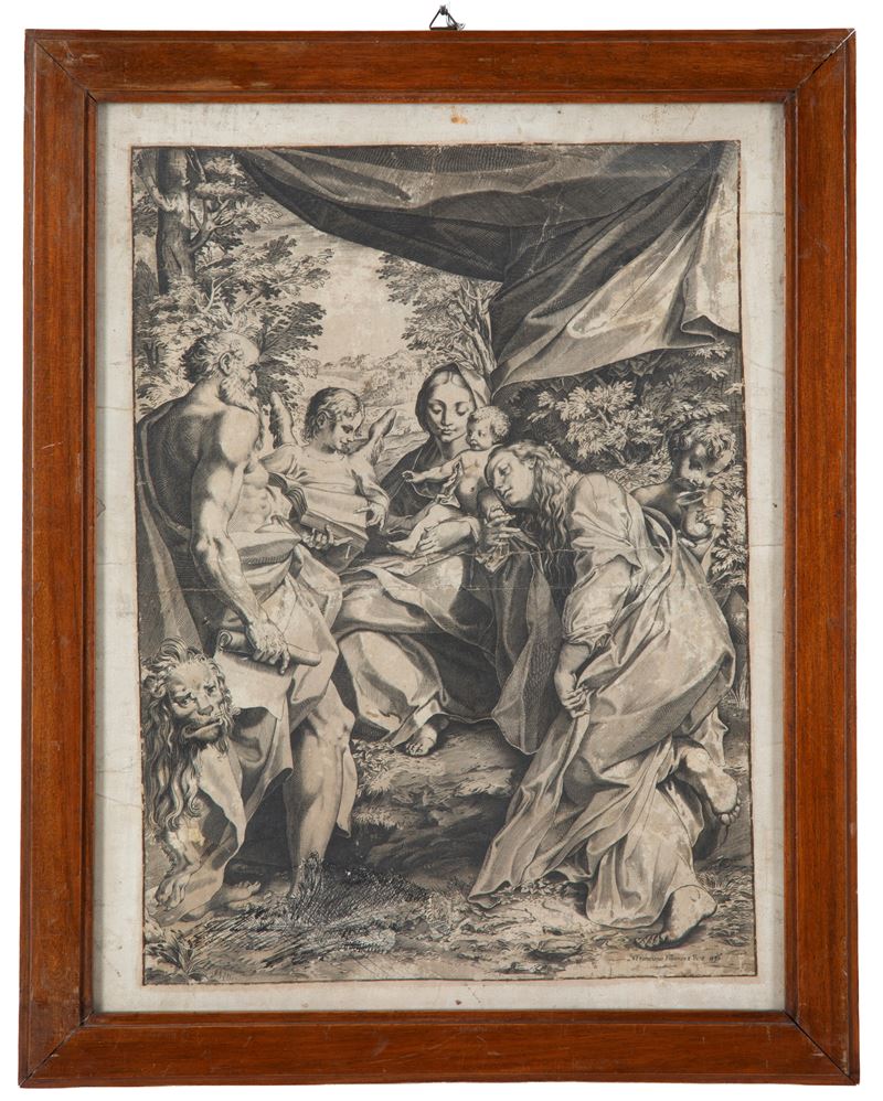 Francesco Villamena - Madonna col Bambino, San Gerolamo, Maria Maddalena e Angelo