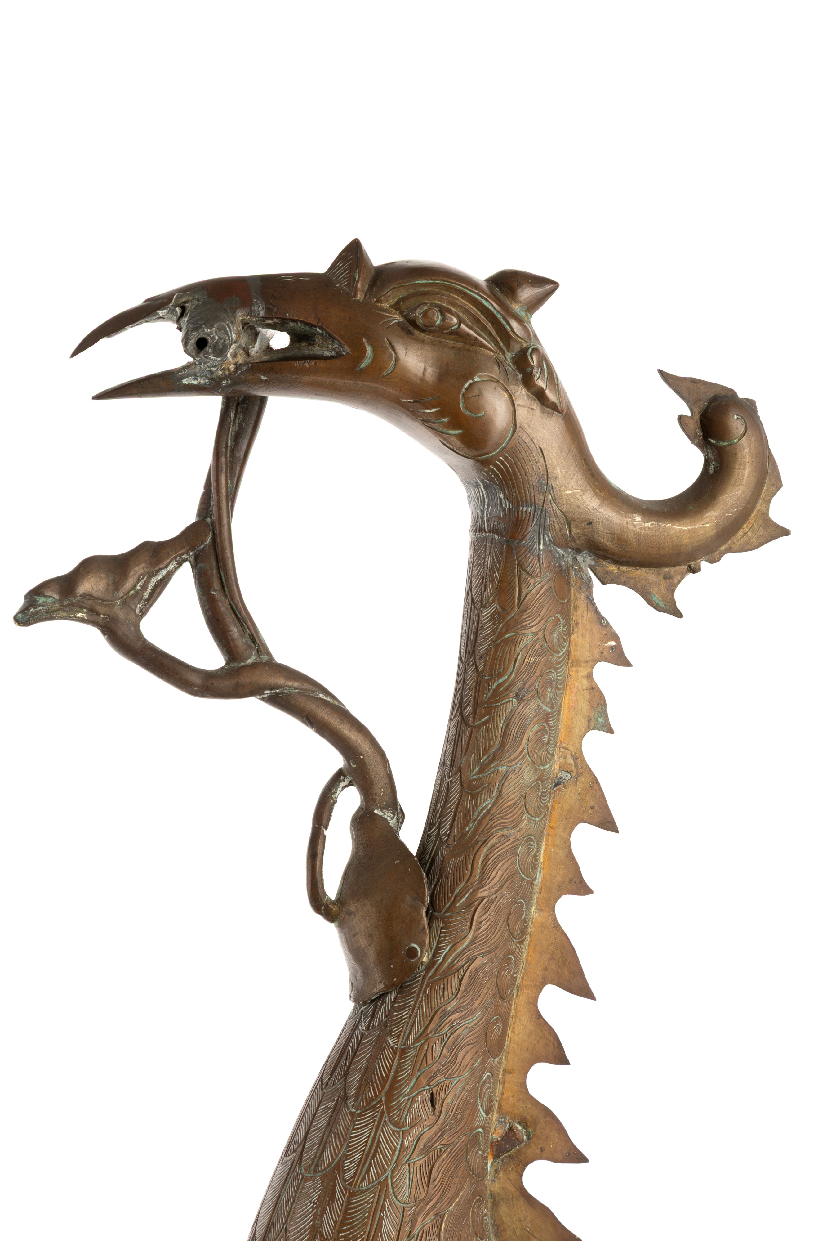 Sculture, Coppia di animali fantastici su tartarughe, bronzo, XX secolo