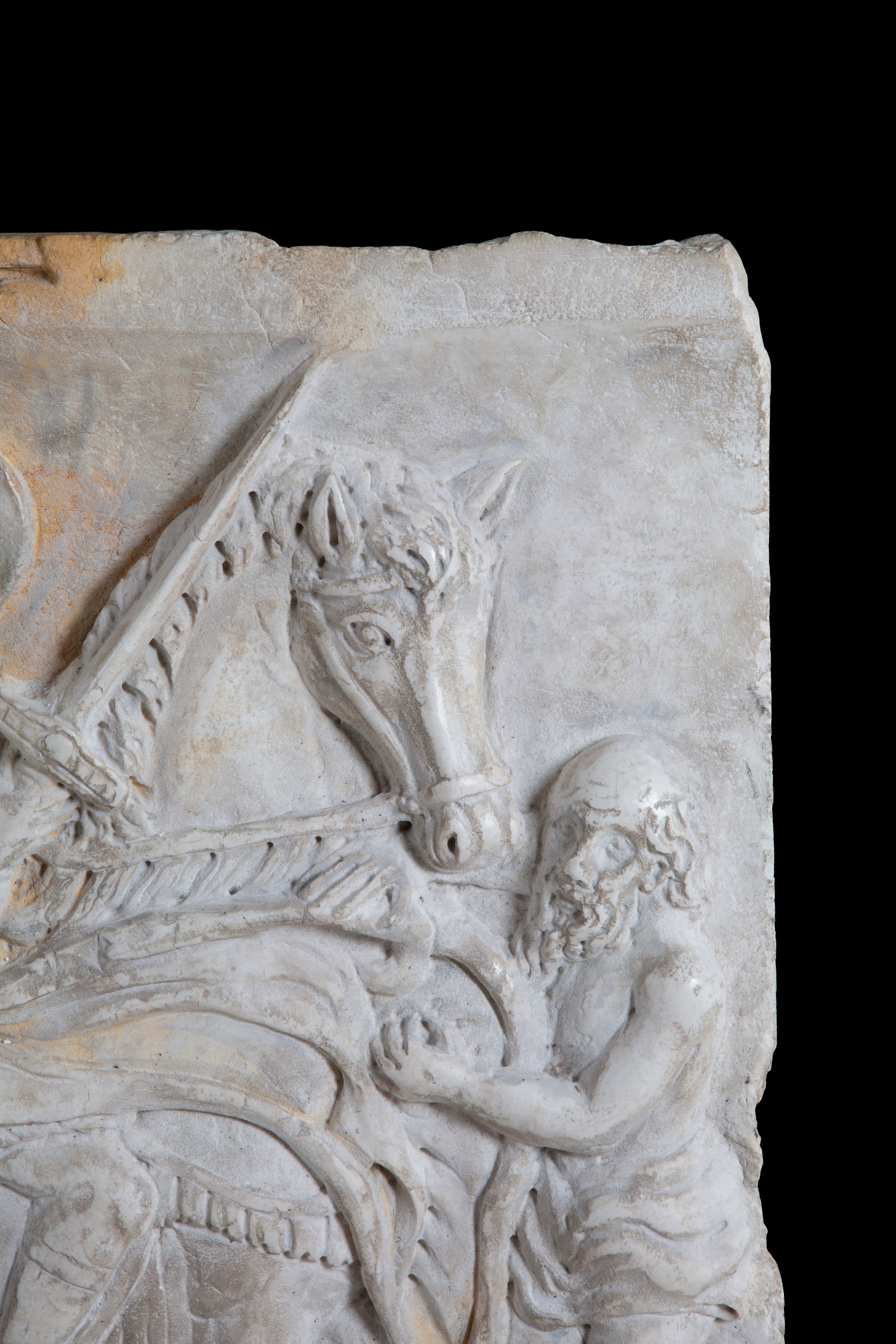 Bassorilievo raffigurante “San Martino”, in marmo, fine XIX–inizio XX secolo