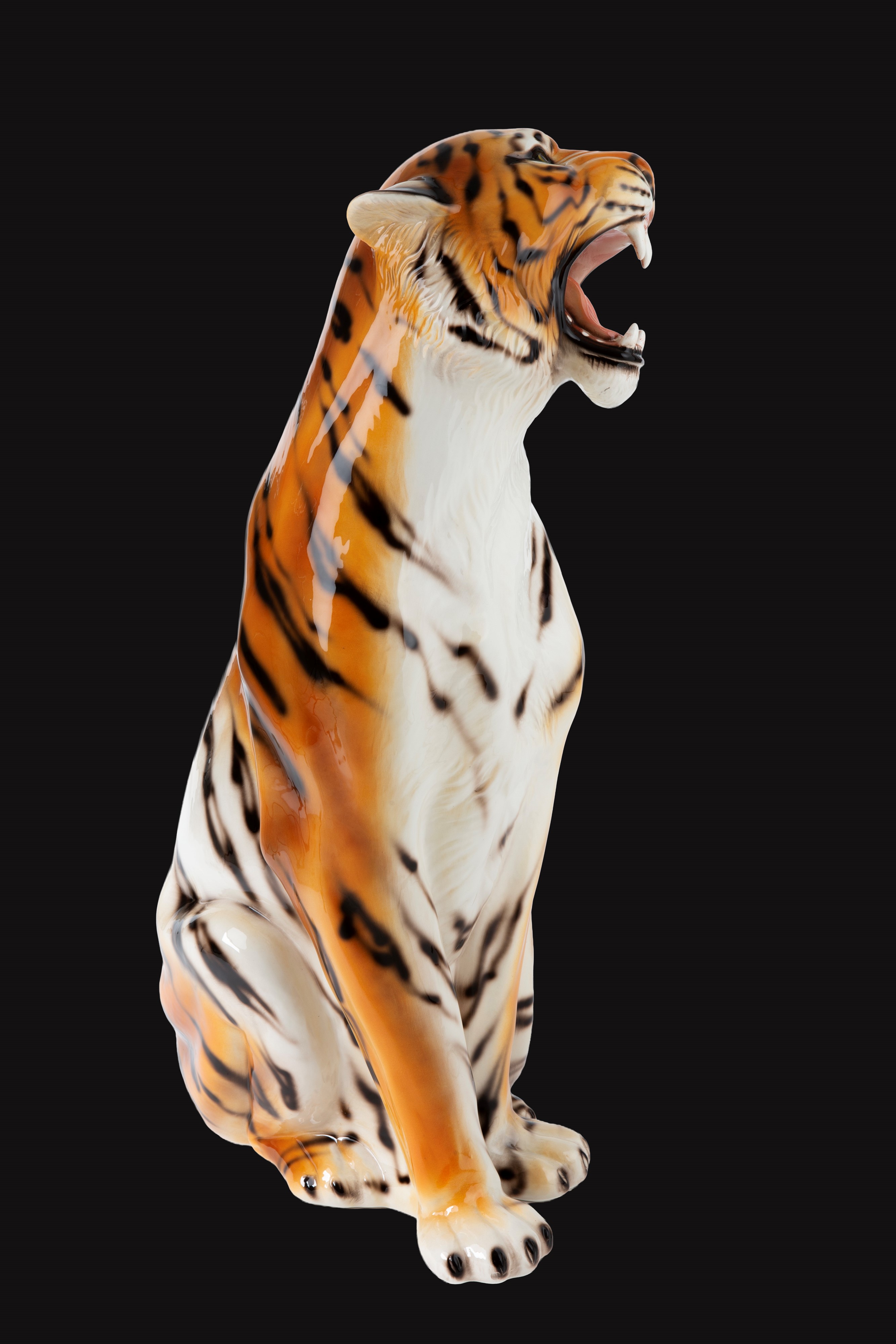 Scultura raffigurante Tigre, in ceramica, altezza circa 88 cm